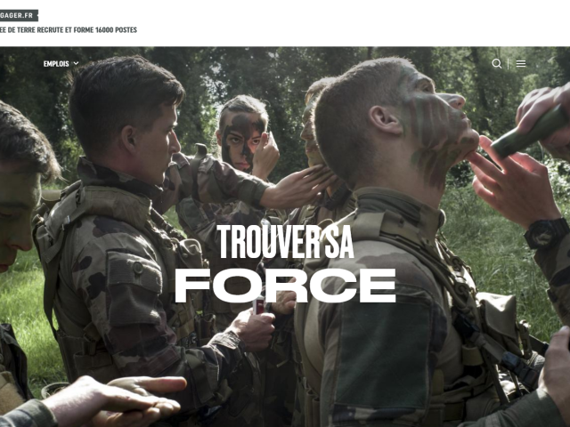 Visuel écran site armée recrute