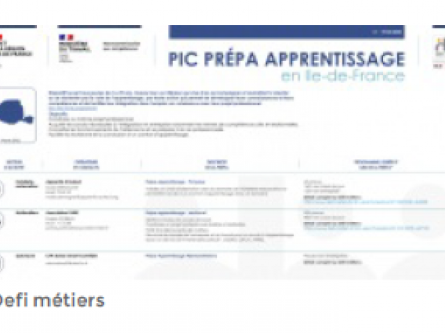 Photo IC PREPA APPRENTISSAGE en Ile-de-France
